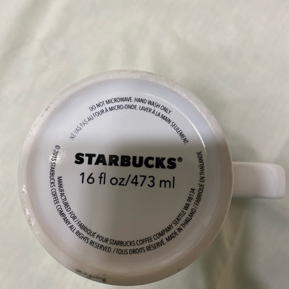 16 oz Gold Lettered Starbucks Mug - Picture 3 of 3